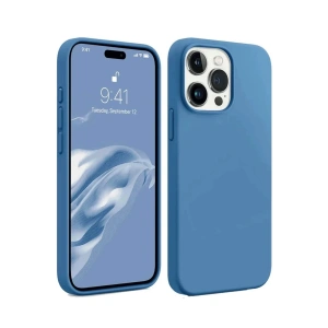 Mey İthalat®  iPhone 15 Pro Kılıf First Silikon - Mavi