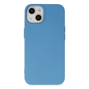 Mey İthalat®  iPhone 15 Pro Kılıf Nano içi Kadife Silikon - Mavi
