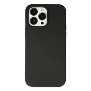 Mey İthalat®  iPhone 15 Pro Kılıf Nano içi Kadife Silikon - Siyah