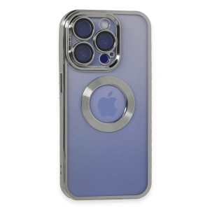 Mey İthalat®  iPhone 15 Pro Kılıf Slot Silikon - Gümüş