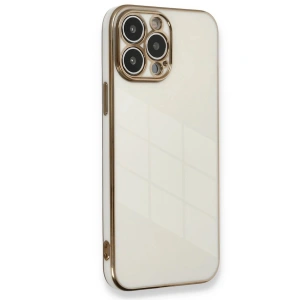 Mey İthalat®  iPhone 15 Pro Kılıf Volet Silikon - Beyaz