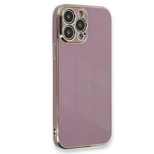 Mey İthalat®  iPhone 15 Pro Kılıf Volet Silikon - Mor