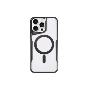 Mey İthalat®  iPhone 15 Pro Max Kılıf Boyi Magsafe Silikon Kapak - Siyah