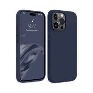 Mey İthalat®  iPhone 15 Pro Max Kılıf First Silikon - Lacivert