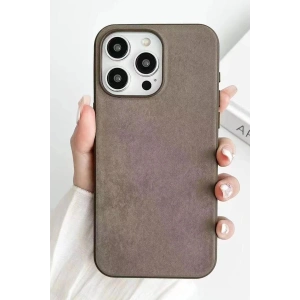 Mey İthalat®  iPhone 15 Pro Max Kılıf Karen Magsafe Kapak - Kahverengi
