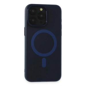 Mey İthalat®  iPhone 15 Pro Max Kılıf Lodos Magneticsafe Mat Kapak - Mavi