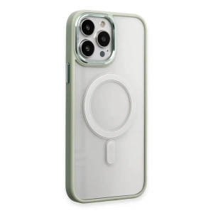 Mey İthalat®  iPhone 15 Pro Max Kılıf Room Magneticsafe Silikon - Su Yeşili