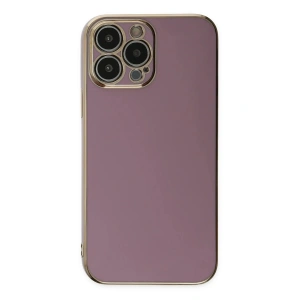 Mey İthalat®  iPhone 15 Pro Max Kılıf Volet Silikon - Mor