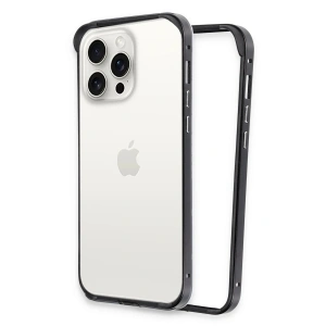 Mey İthalat®  iPhone 15 Pro Max Land Bumper Koruma Kapak - Siyah