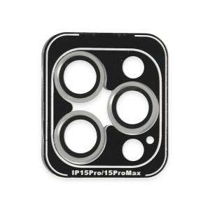Mey İthalat®  iPhone 15 Pro Max PVD Metal Kamera Lens - Gümüş