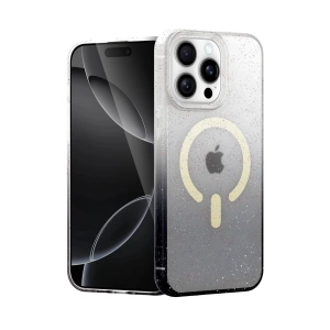 Mey İthalat®   iPhone 15 Pro Pummel Shiny Magsafe Kapak - Siyah
