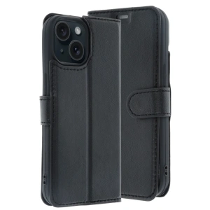 Mey İthalat®   iPhone 15 Trend S Plus Kapaklı Kılıf - Siyah