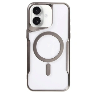Mey İthalat®  iPhone 16 Kılıf Boyi Magsafe Silikon Kapak - Titan Gri