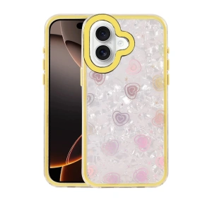 Mey İthalat®   iPhone 16 Lumi Desenli Kapak - Sarı