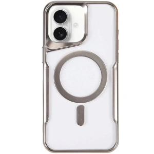 Mey İthalat® iPhone 16 Plus Kılıf Boyi Magsafe Silikon Kapak - Gümüş