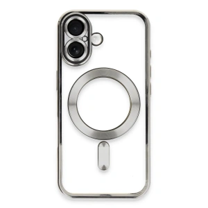 Mey İthalat®  iPhone 16 Plus Kılıf Kross Magneticsafe Kapak - Gümüş