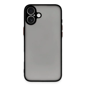 Mey İthalat®  iPhone 16 Plus Kılıf Montreal Silikon Kapak - Siyah