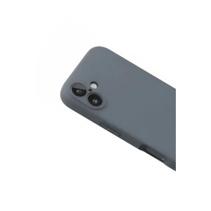 Mey İthalat®  iPhone 16 Plus Kılıf Nano içi Kadife Silikon - Gri