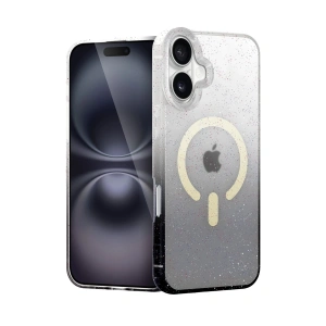 Mey İthalat®   iPhone 16 Plus Pummel Shiny Magsafe Kapak - Siyah