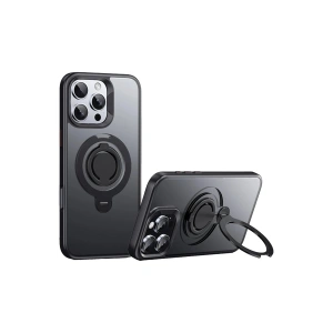 Mey İthalat®  iPhone 16 Pro Avatar 360 Dönen Magsafe Kapak - Siyah
