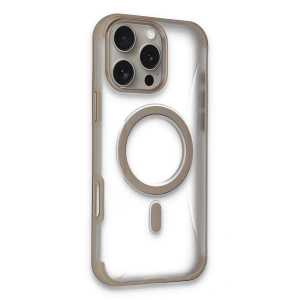 Mey İthalat®  iPhone 16 Pro Hilton Magsafe Kapak - Gold