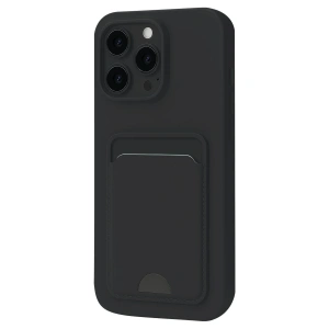 Mey İthalat®  iPhone 16 Pro Kılıf Kelvin Kartvizitli Silikon - Siyah