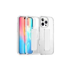 Mey İthalat®  iPhone 16 Pro Max Kılıf Alfa Magsafe Standlı Kapak - Şeffaf