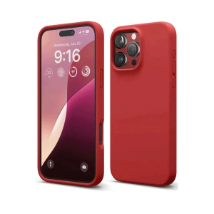 Mey İthalat®  iPhone 16 Pro Max Kılıf Nano içi Kadife Silikon - Kırmızı