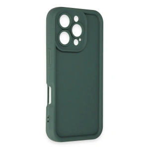 Mey İthalat®  iPhone 16 Pro Max Kılıf Viera Silikon - Koyu Yeşil