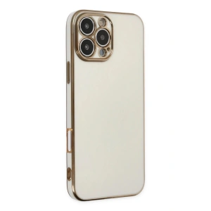Mey İthalat®  iPhone 16 Pro Max Kılıf Volet Silikon - Beyaz