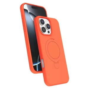 Mey İthalat®   iPhone 16 Pro Max Regal Magsafe Standlı Kapak - Turuncu