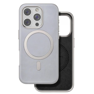 Mey İthalat®  iPhone 16 Pro Puskas Magsafe Kapak - Titan Gri