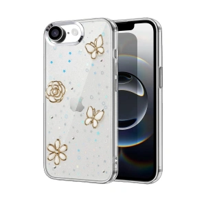Mey İthalat®   iPhone 16E Fiyonk Desenli Kapak - Desen 10