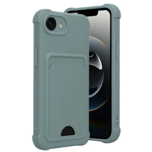 Mey İthalat®   iPhone 16E Kelvin Kartvizitli Silikon - Açık Yeşil