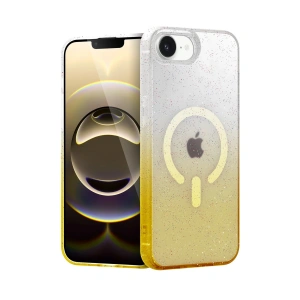 Mey İthalat®   iPhone 16E Pummel Shiny Magsafe Kapak - Gold