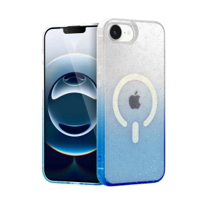 Mey İthalat®   iPhone 16E Pummel Shiny Magsafe Kapak - Mavi