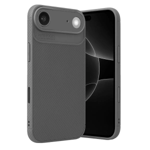 Mey İthalat®   iPhone 17 Air Auto Focus Karbon Kapak - Gri