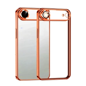 Mey İthalat®   iPhone 17 Air  Lensli Silikon - Turuncu