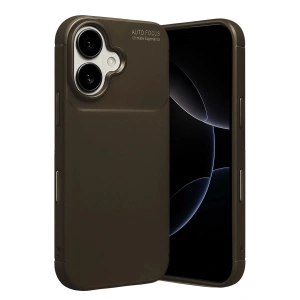 Mey İthalat®   iPhone 17 Auto Focus Karbon Kapak - Kahverengi