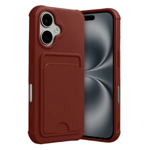 Mey İthalat®   iPhone 17 Kelvin Kartvizitli Silikon - Bordo