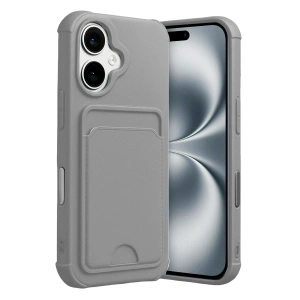 Mey İthalat®   iPhone 17 Kelvin Kartvizitli Silikon - Gri