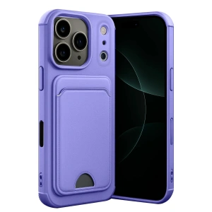 Mey İthalat®   iPhone 17 Pro Kelvin Kartvizitli Silikon - Lila