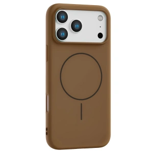 Mey İthalat®   iPhone 17 Pro Max Jully Magsafe Kapak - Kahverengi