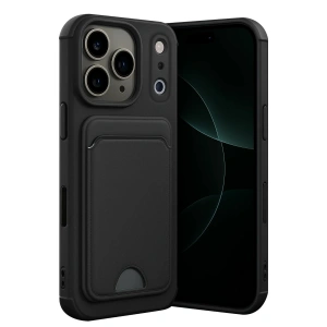 Mey İthalat®   iPhone 17 Pro Max Kelvin Kartvizitli Silikon - Siyah