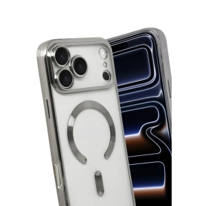 Mey İthalat®   iPhone 17 Pro Max Kross Magneticsafe Kapak - Gümüş