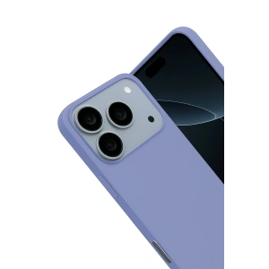 Mey İthalat®   iPhone 17 Pro Max Nano içi Kadife Silikon - Lila