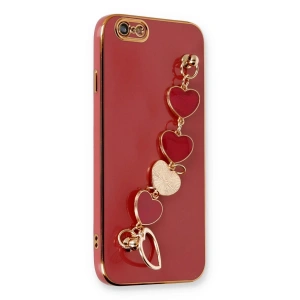 Mey İthalat®  iPhone 6 Kılıf Esila Silikon - Kırmızı