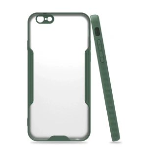 Mey İthalat®  iPhone 6 Kılıf Platin Silikon - Yeşil