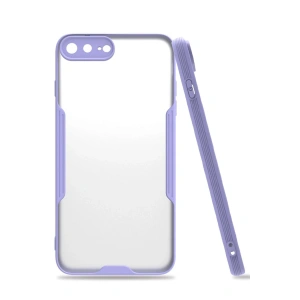 Mey İthalat®  iPhone 7 Plus Kılıf Platin Silikon - Lila