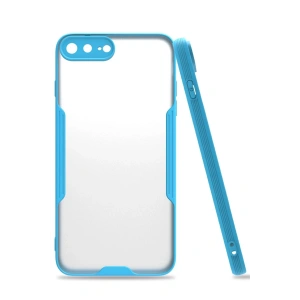 Mey İthalat®  iPhone 7 Plus Kılıf Platin Silikon - Mavi